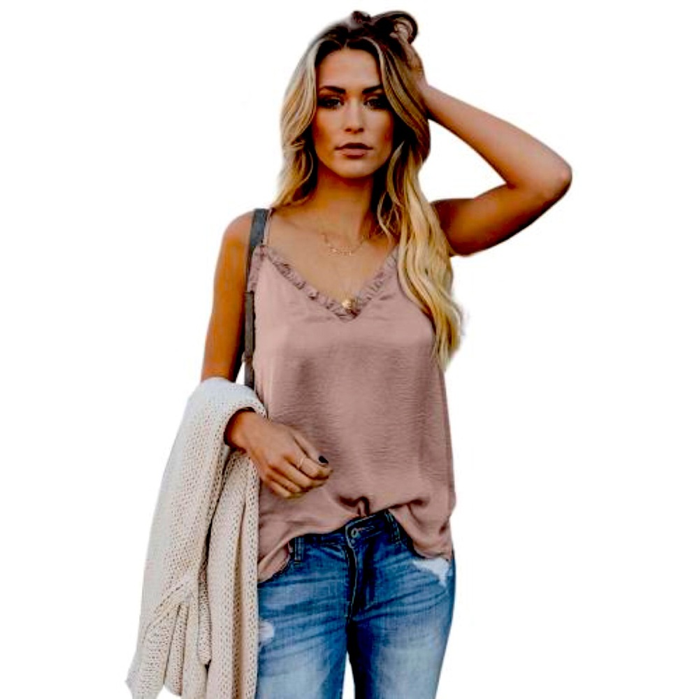 Ruffle trim cami